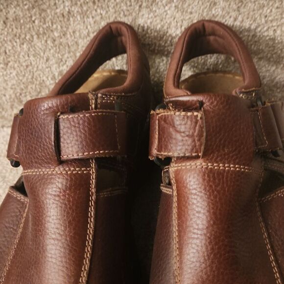 Skechers Men's Brown Leather Strap-On Sandals Size 11 - Picture 7 of 10